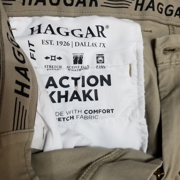 Haggar Men's Action Khaki Pants - Picture 6 of 11